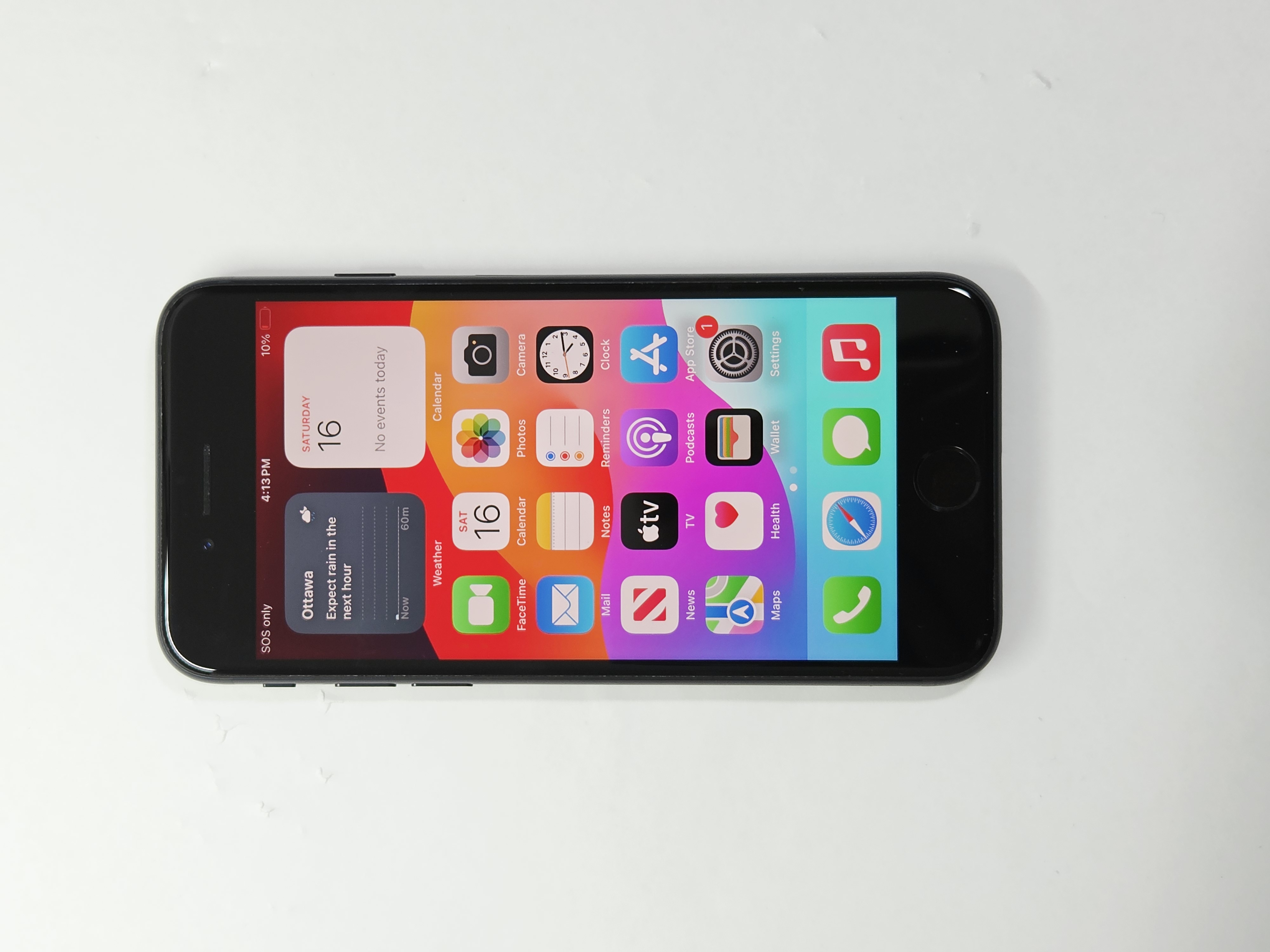 iPhone SE (2022) · Midnight · 128 GB · Used · Excellent · Battery Health: 92% — photo 2 of 4