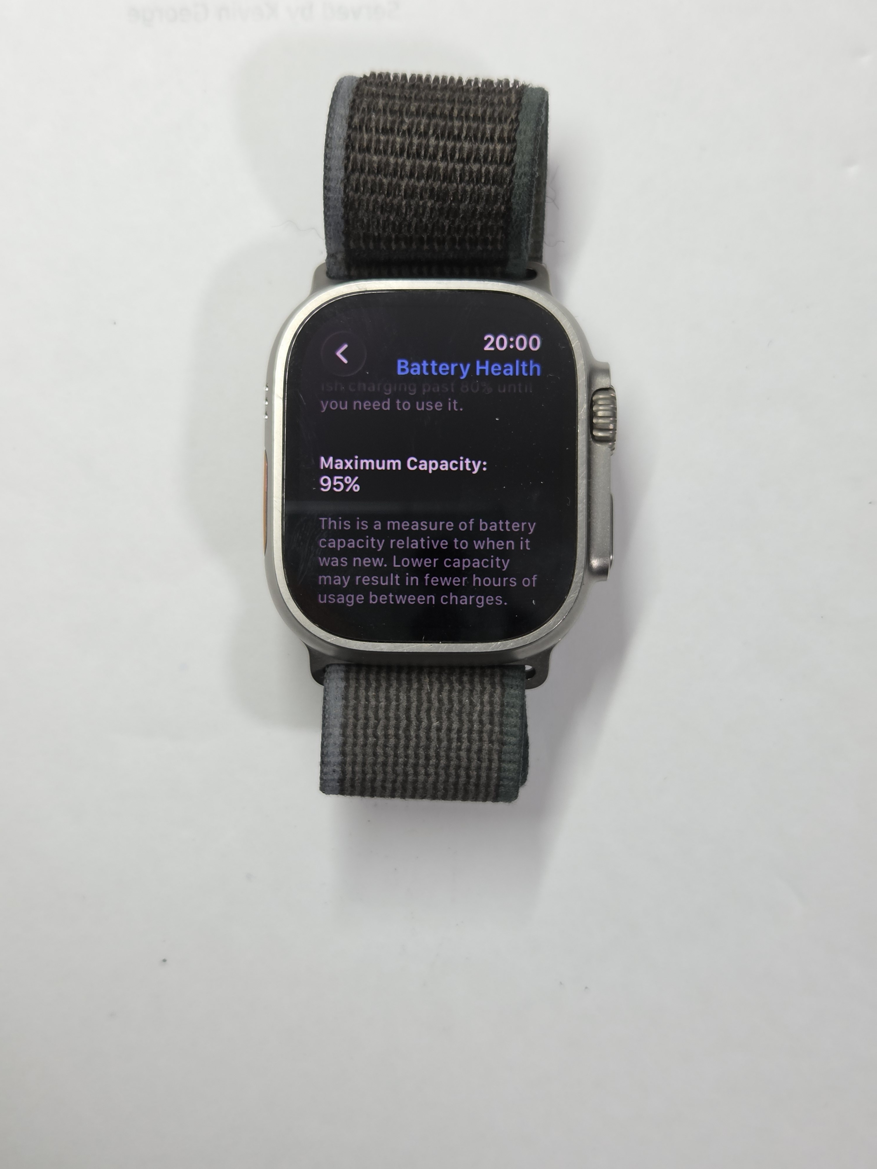 Apple Watch Ultra 2 · Natural Titanium · 64 GB · Used · Like New · Battery Health: 95% — photo 2 of 4