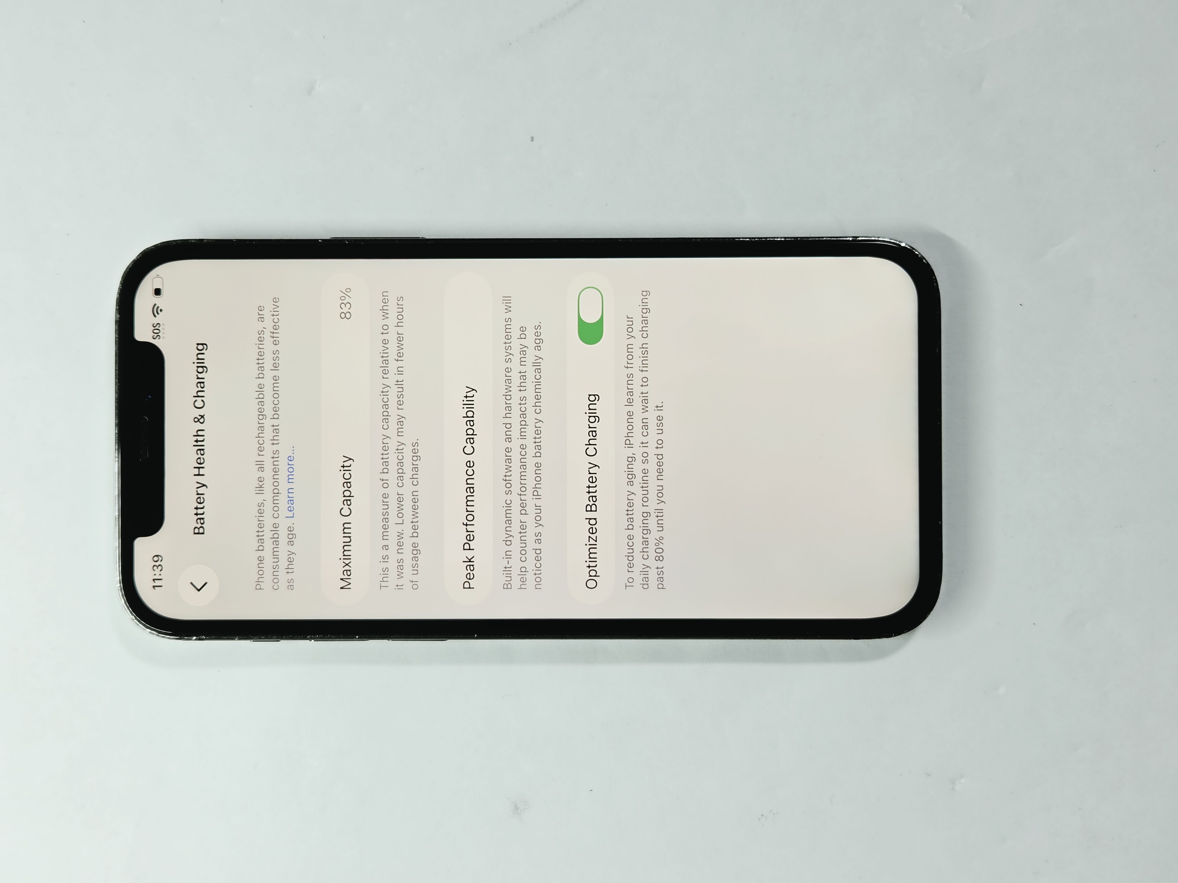 iPhone 12 Pro · Graphite · 128 GB · Used · Excellent · Battery Health: 83% · Refurbished — photo 3 of 4
