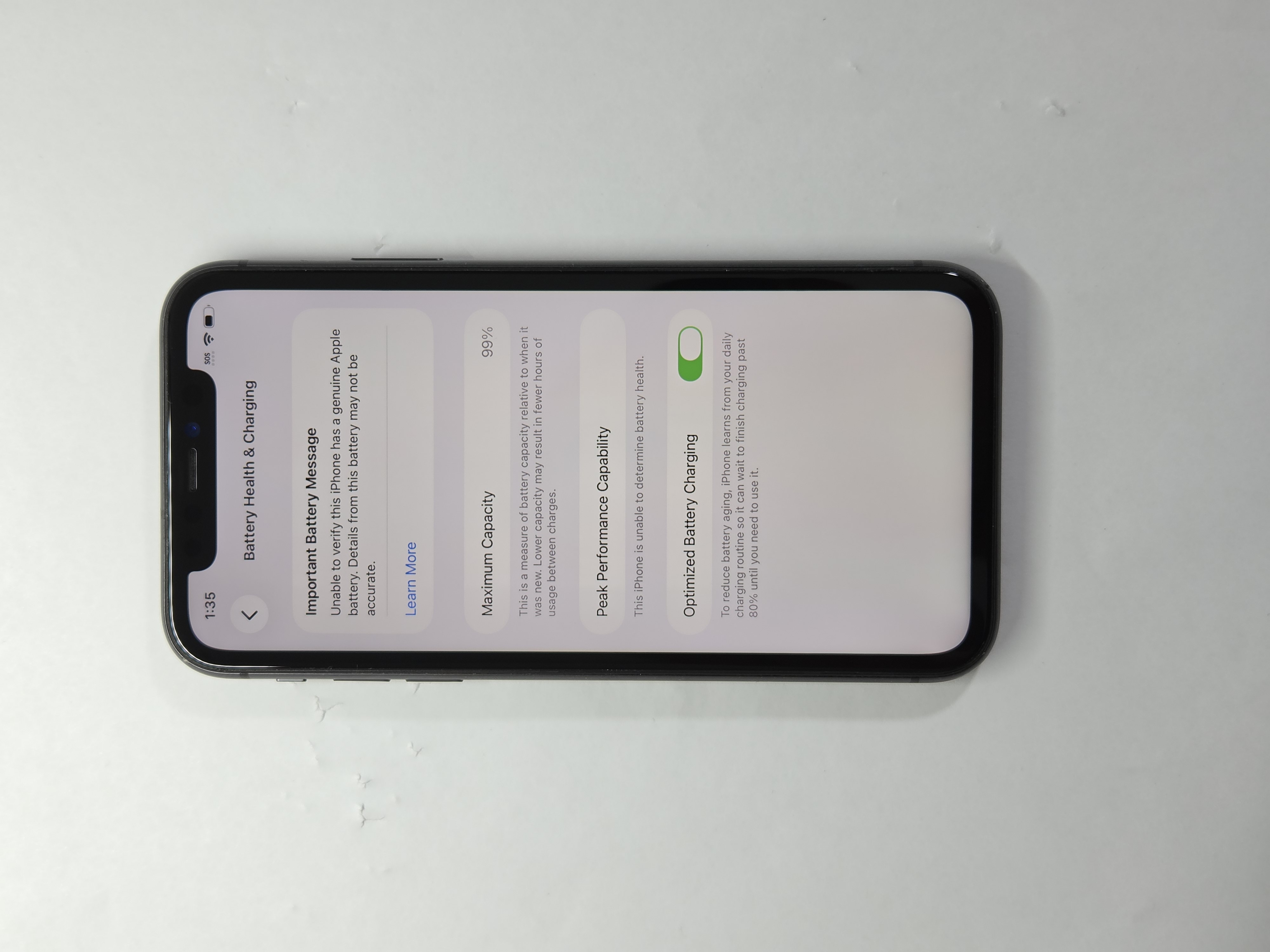 iPhone 11 · Black · 64 GB · Used · Excellent · Battery Health: 99% · Refurbished — photo 3 of 4