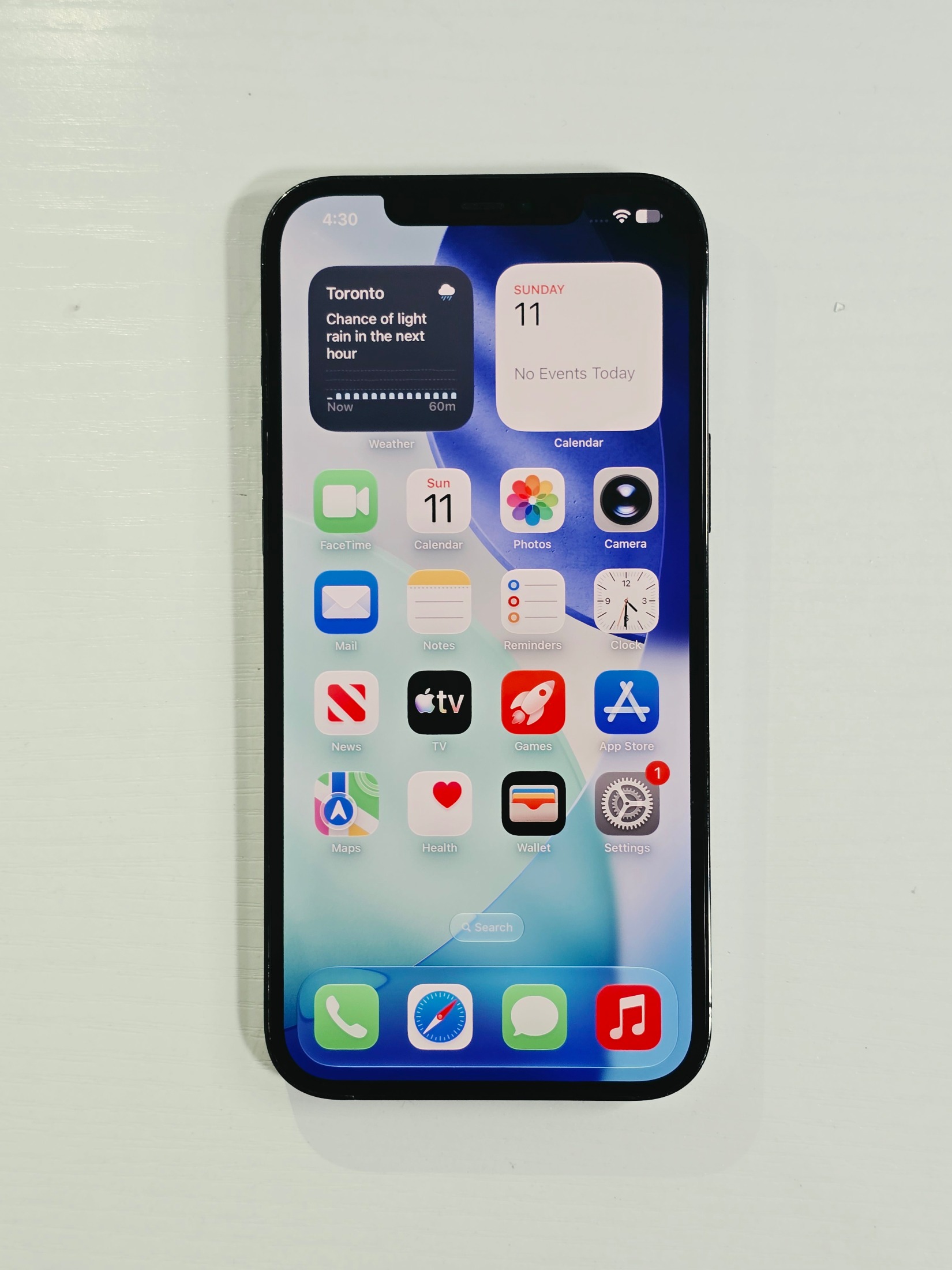 iPhone 12 Pro Max · Pacific Blue · 128 GB · Used · Good · Battery Health: 100% · Refurbished — photo 3 of 4