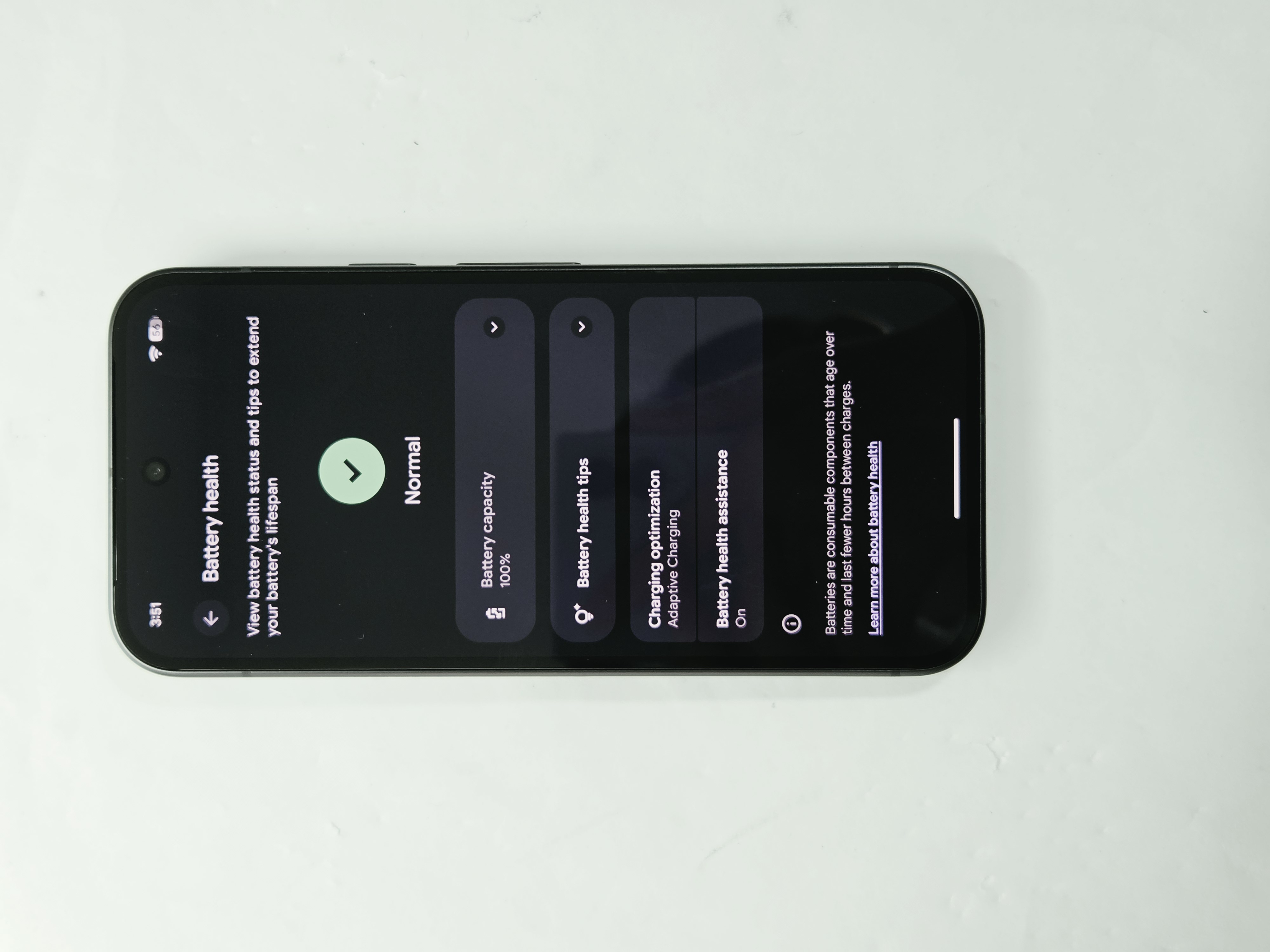 Pixel 9 · Black · 128 GB · Used · Like New · Battery Health: 100% — photo 3 of 4