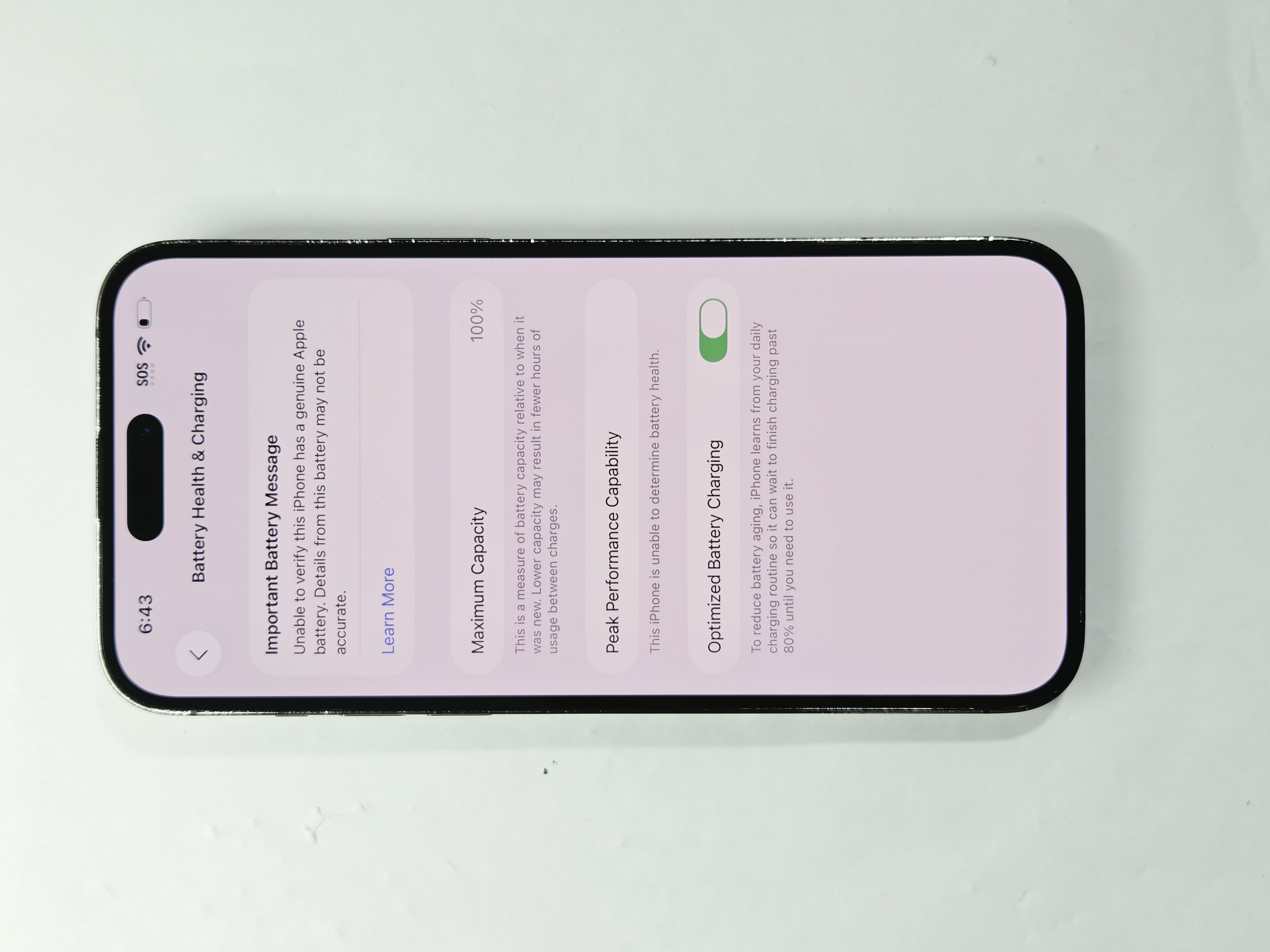 iPhone 14 Pro Max · Space Black · 128 GB · Used · Excellent · Battery Health: 100% · Refurbished — photo 3 of 4