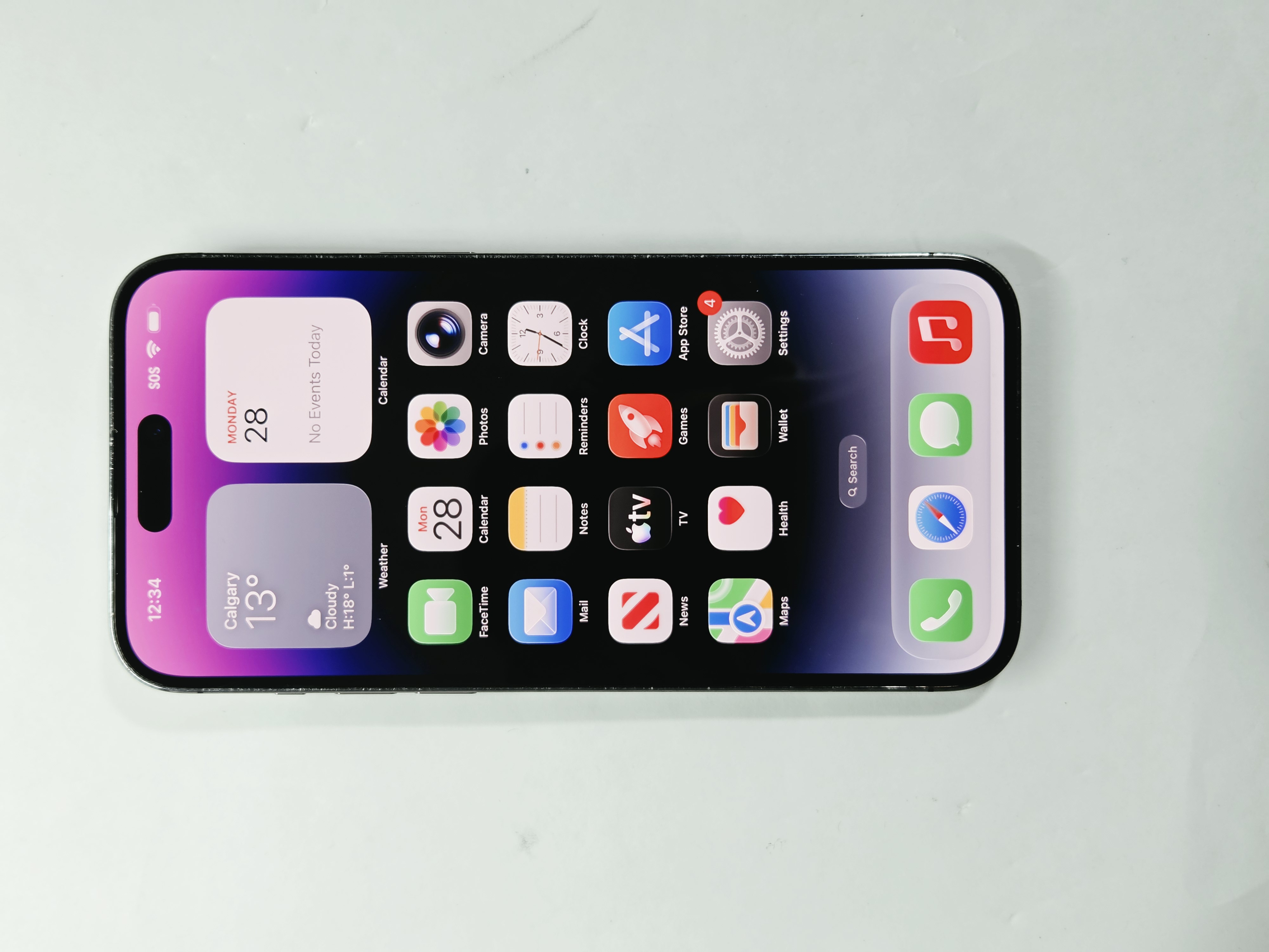 iPhone 14 Pro Max · Deep Purple · 128 GB · Used · Excellent · Battery Health: 80% · Refurbished — photo 2 of 4